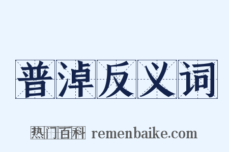 普淖反义词是什么意思的图片